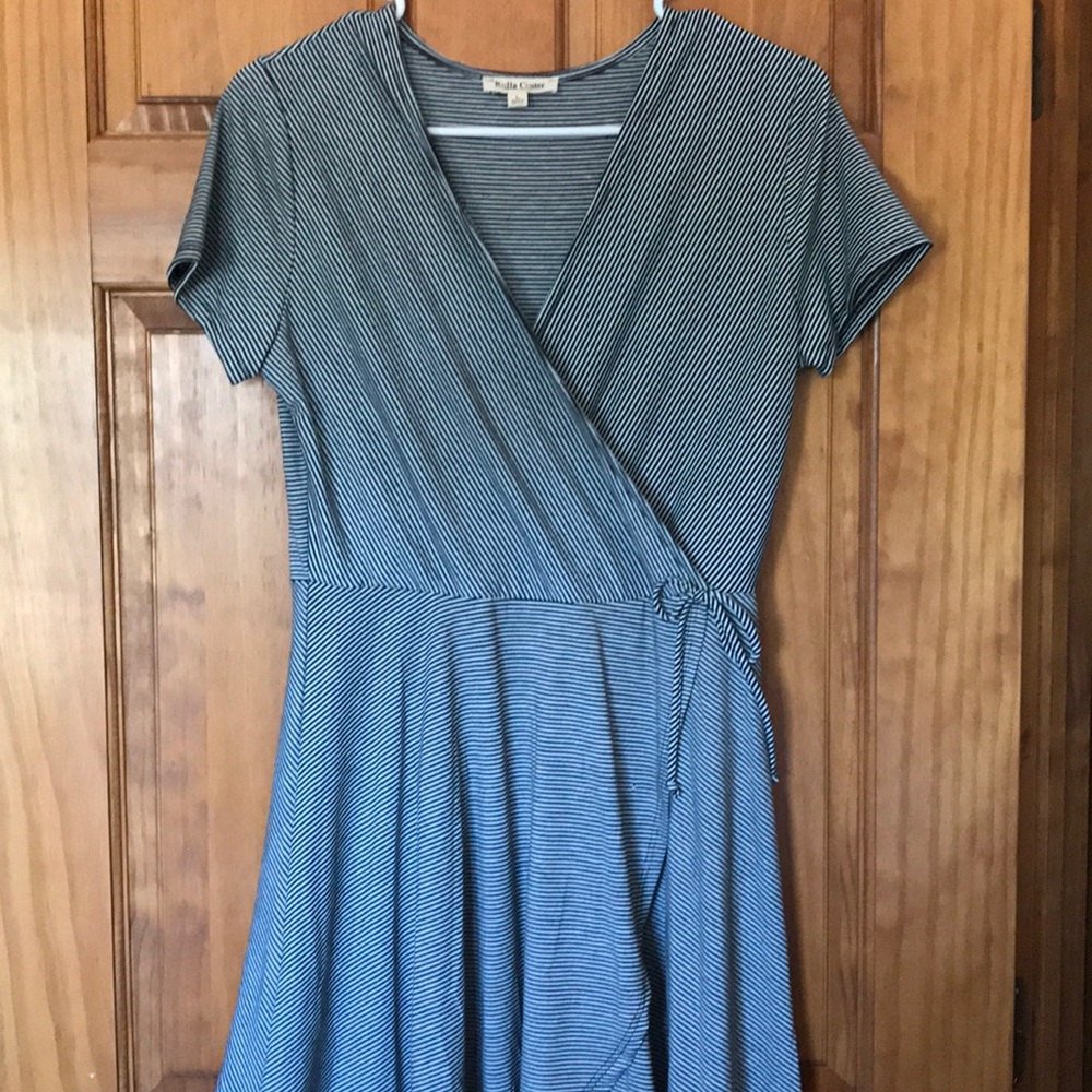 Blue and White striped dress